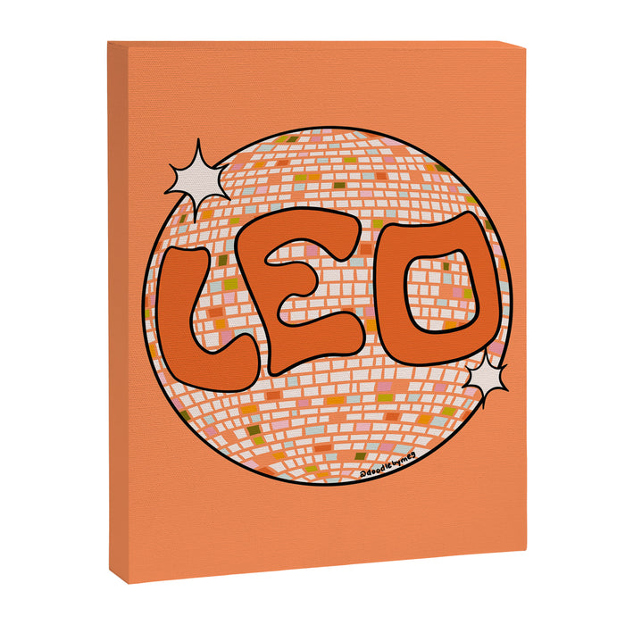 Leo Disco Ball Canvas Print Gallery Image 1