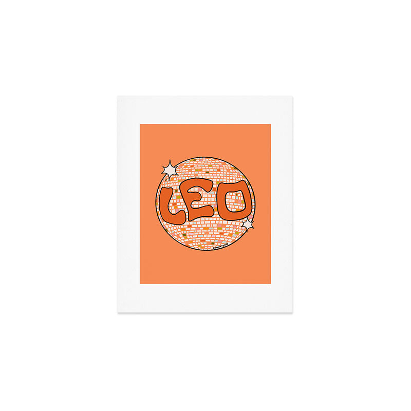 Leo Disco Ball Art Print Gallery Image 1