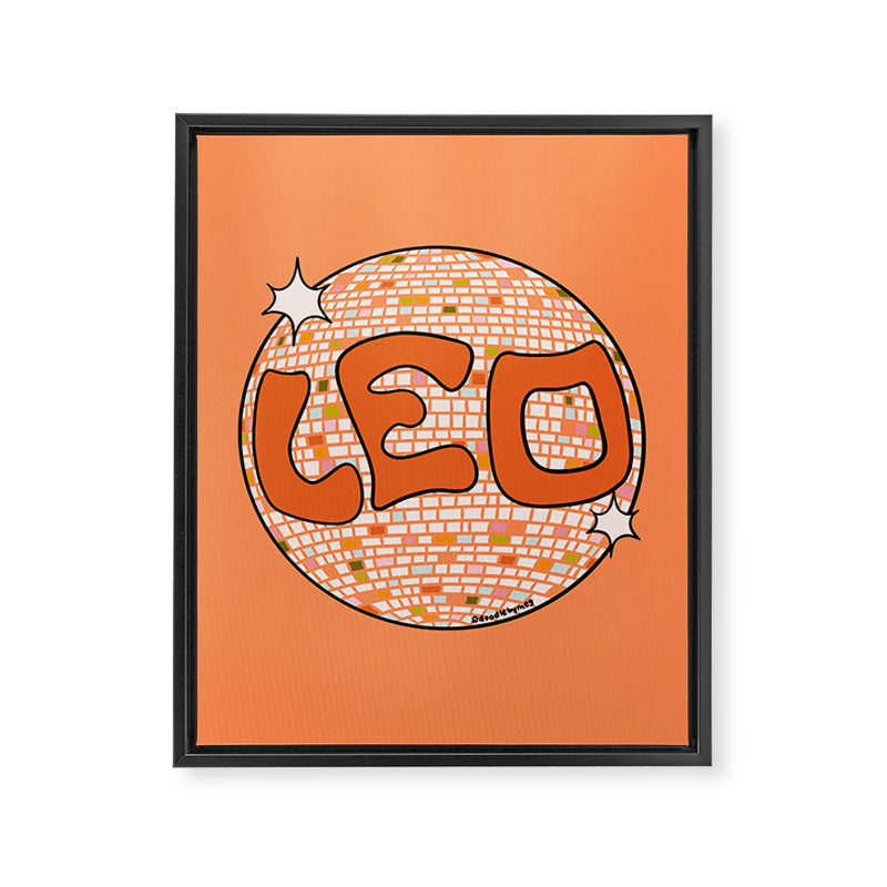 Leo Disco Ball Framed Canvas Print Gallery Image 8