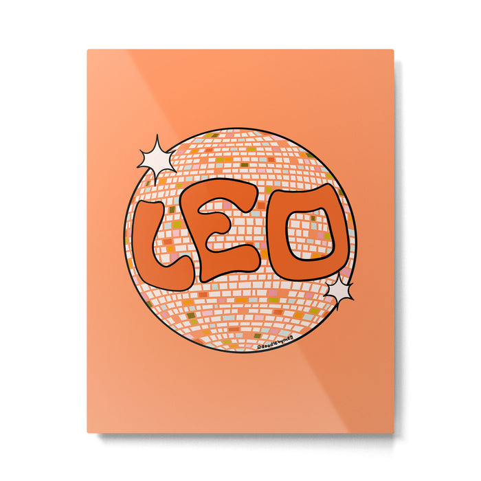 Leo Disco Ball Metal Print Gallery Image 1