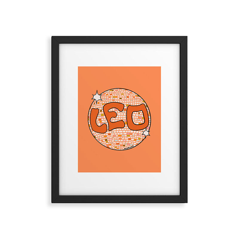 Leo Disco Ball Framed Art Print Gallery Image 6