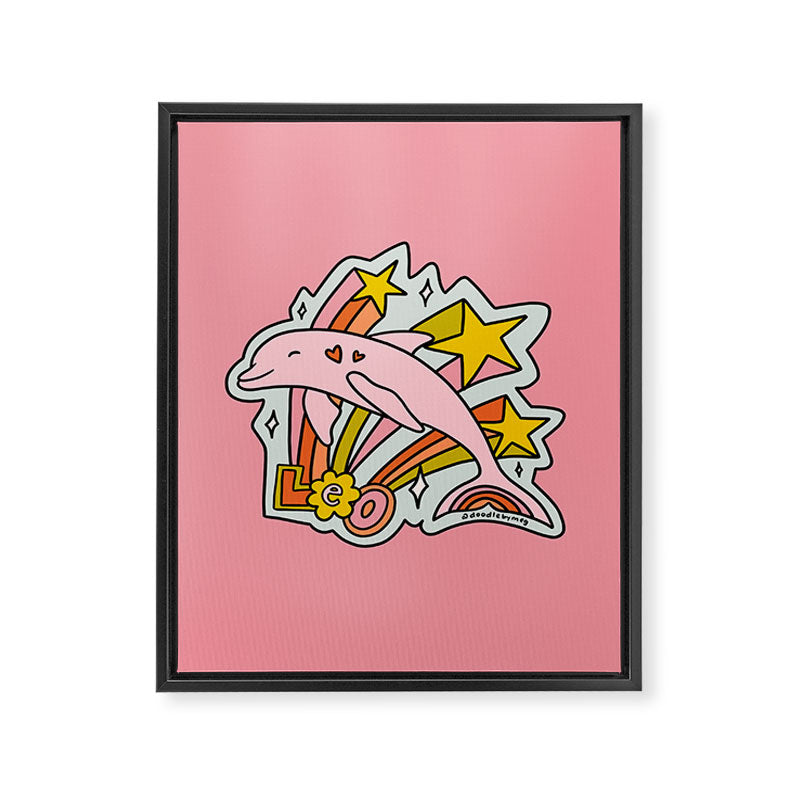 Leo Dolphin Framed Canvas Print Gallery Image 8