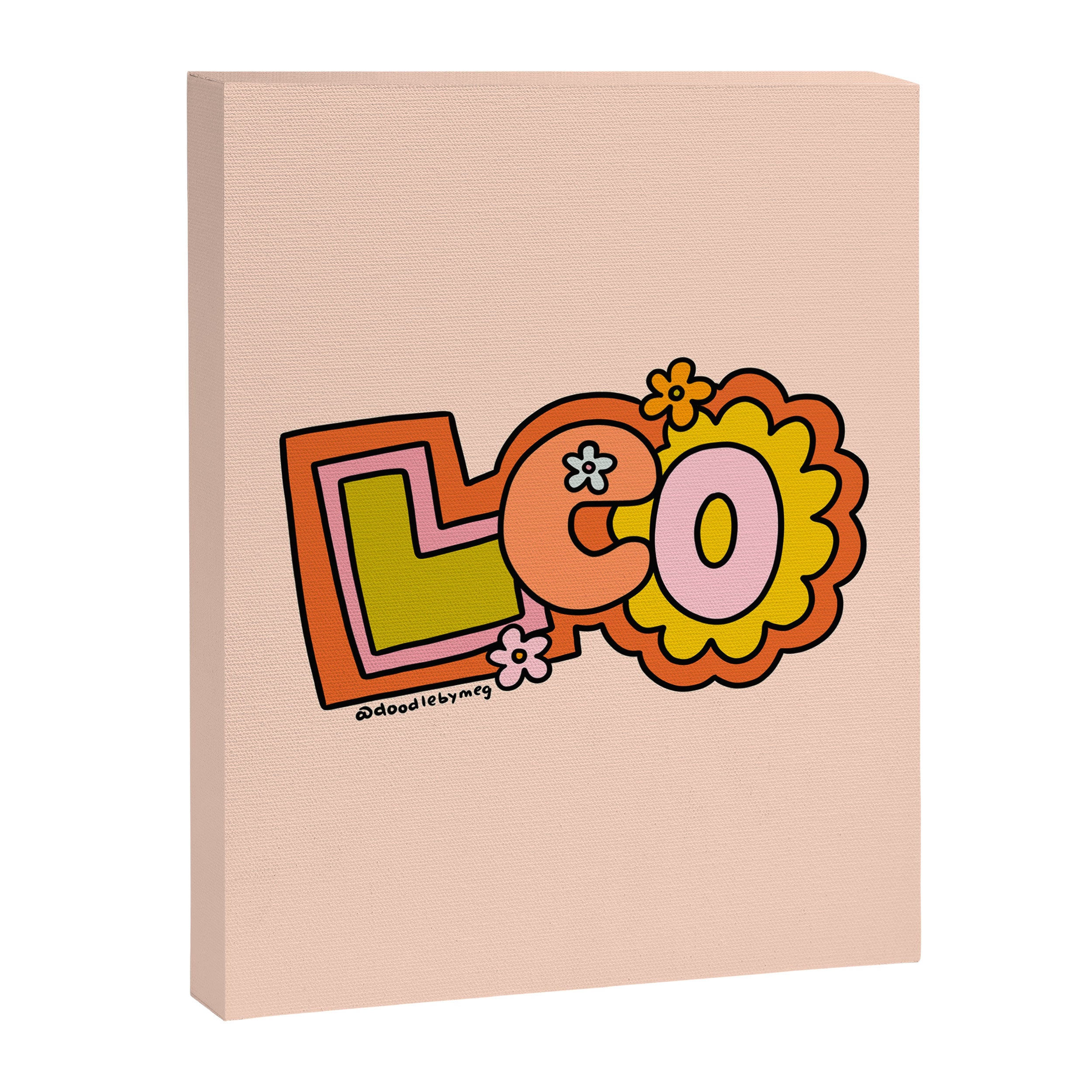 Leo Doodle Letters Canvas Print Gallery Image 8