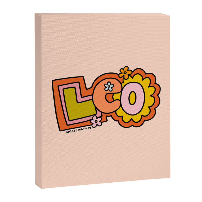 Leo Doodle Letters Canvas Print Gallery Image 1