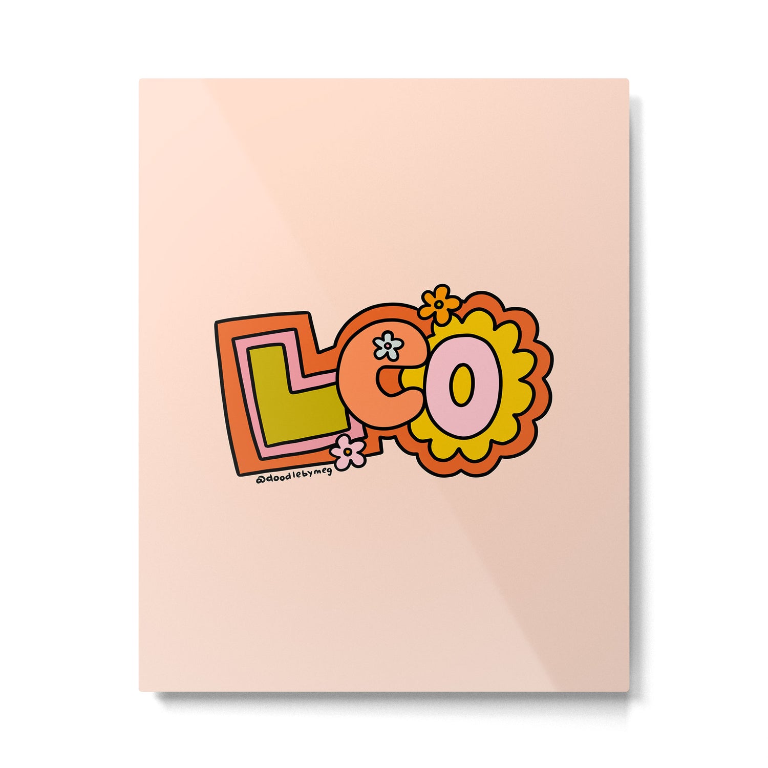 Leo Doodle Letters Metal Print Gallery Image 6
