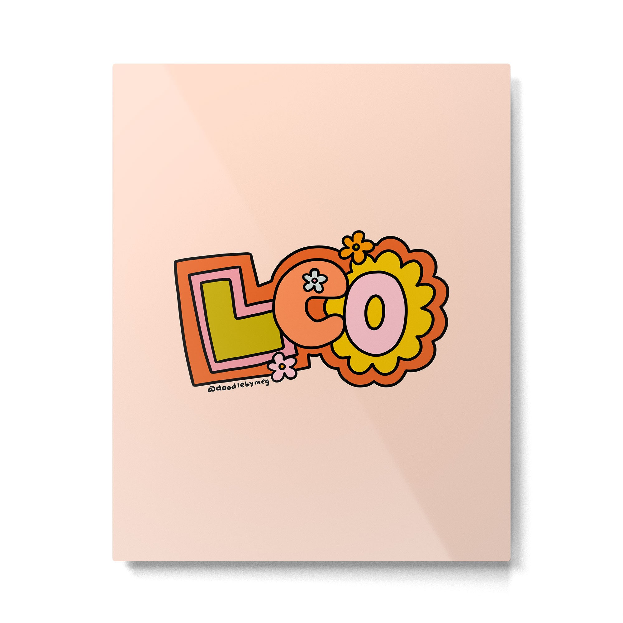 Leo Doodle Letters Metal Print Gallery Image 6