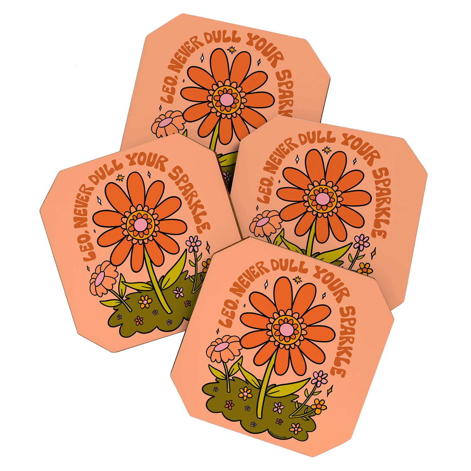 Leo Flower Coaster Gallery Image 1