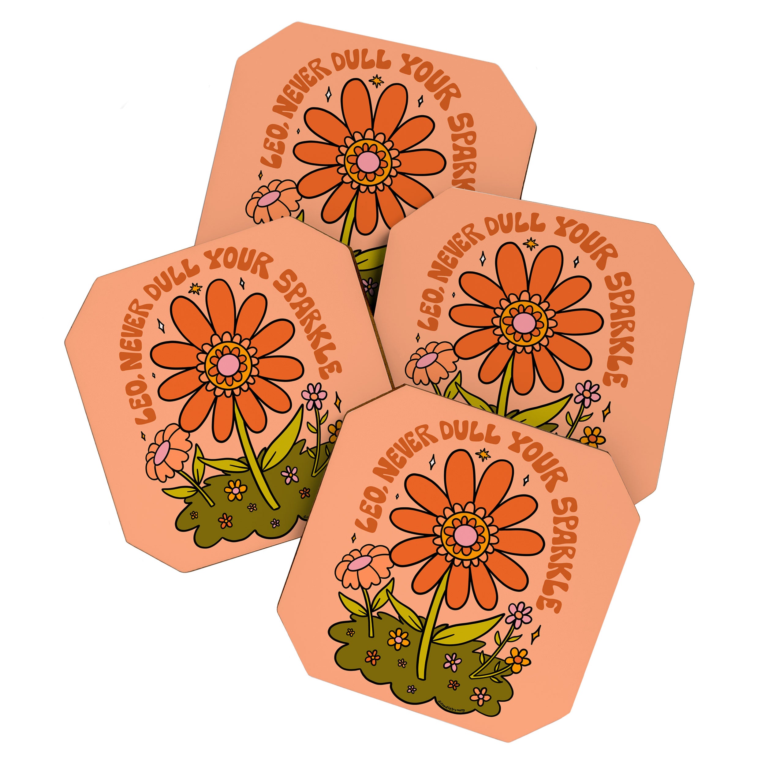 Leo Flower Coaster Gallery Image 1