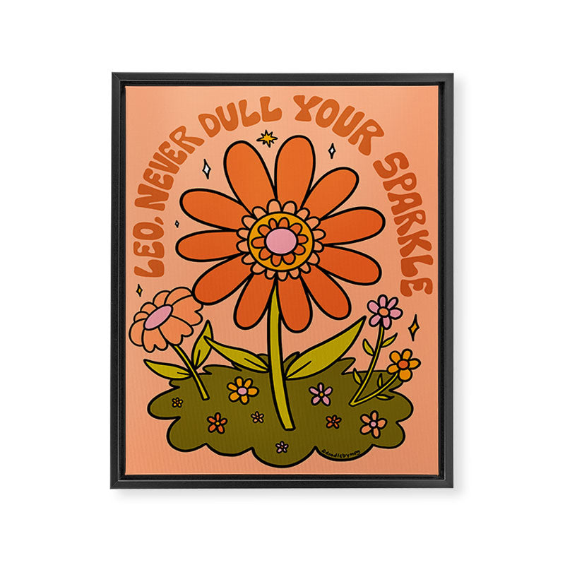 Leo Flower Framed Canvas Print Gallery Image 8