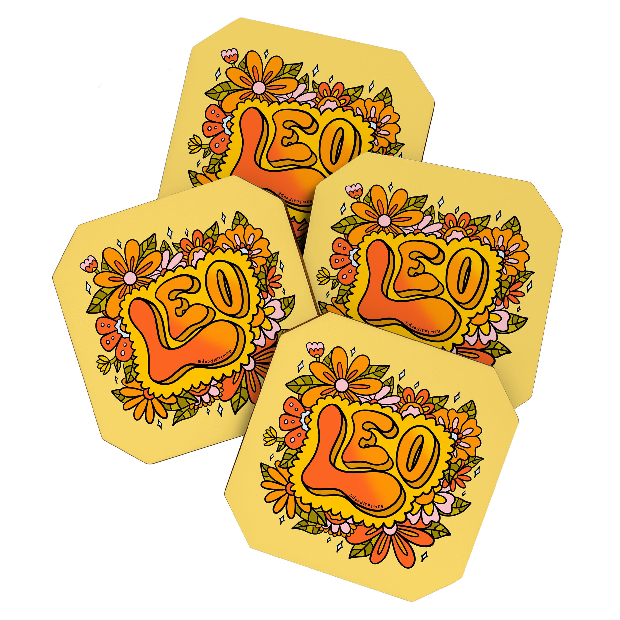 Leo Flowers Coaster Gallery Image 1