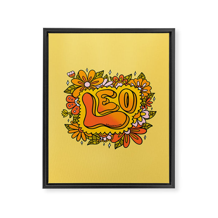 Leo Flowers Framed Canvas Print Gallery Image 1