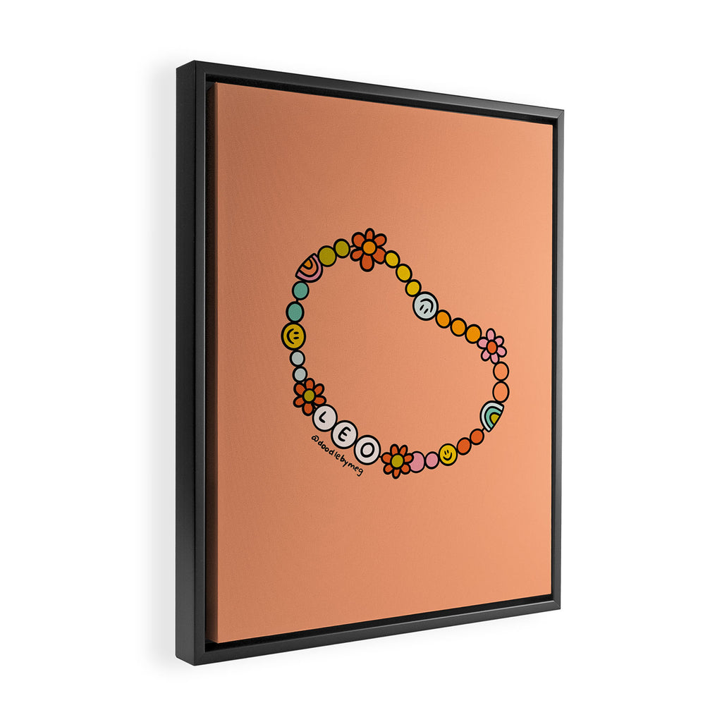 Leo Friendship Bracelet Framed Canvas Print Gallery Image 2