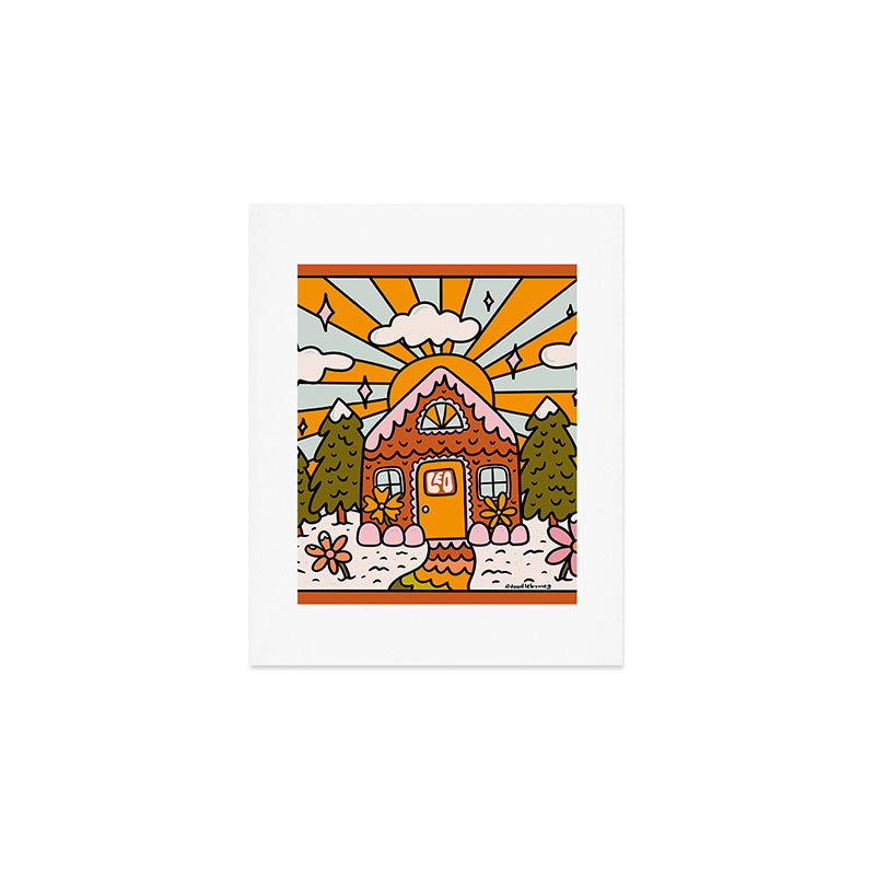 Leo Gingerbread House Art Print Gallery Image 1