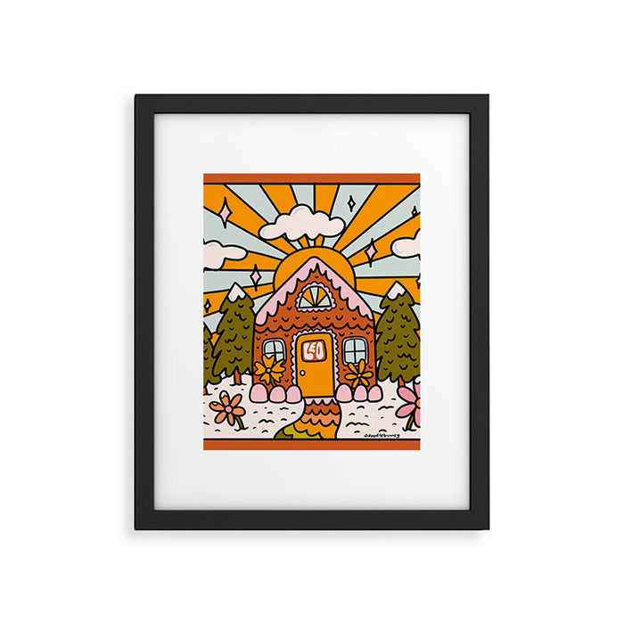Leo Gingerbread House Framed Art Print Gallery Image 1