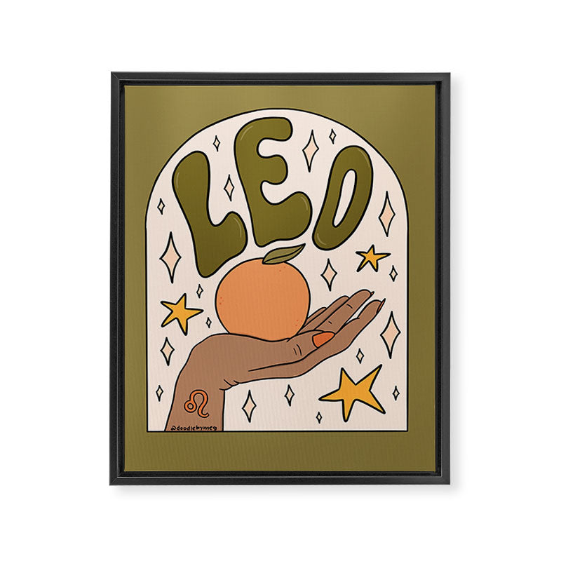 Leo Grapefruit Framed Canvas Print Gallery Image 8