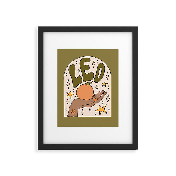 Leo Grapefruit Framed Art Print Gallery Image 1