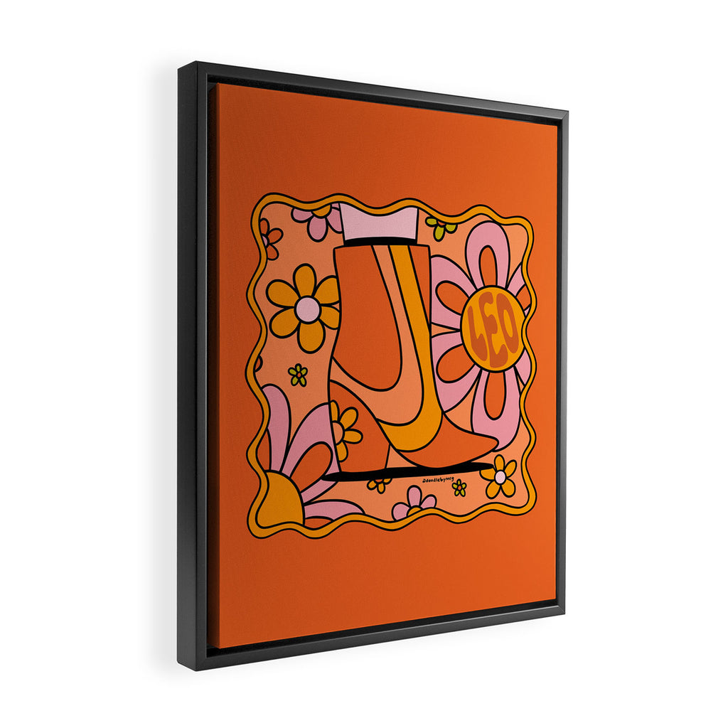 Leo Groovy Framed Canvas Print Gallery Image 2