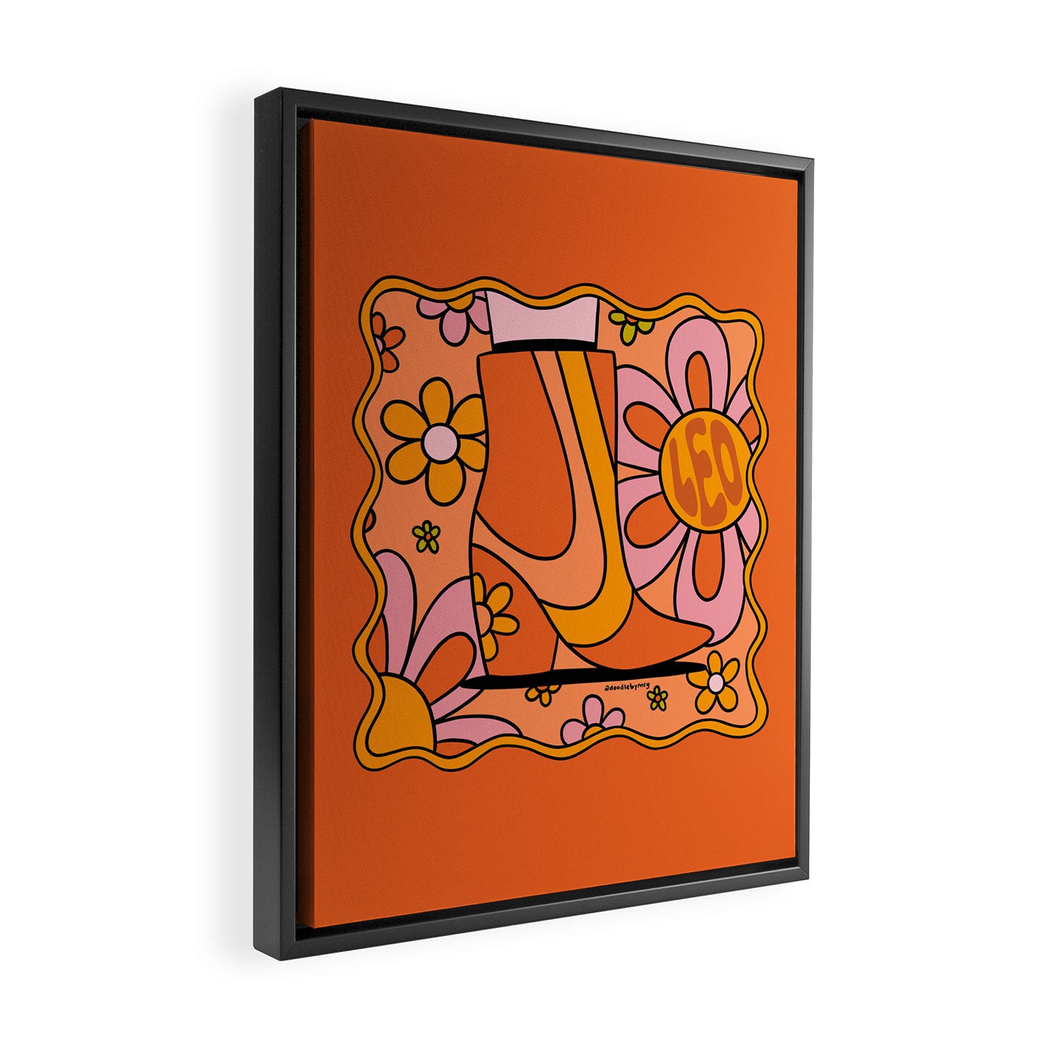 Leo Groovy Framed Canvas Print Gallery Image 2