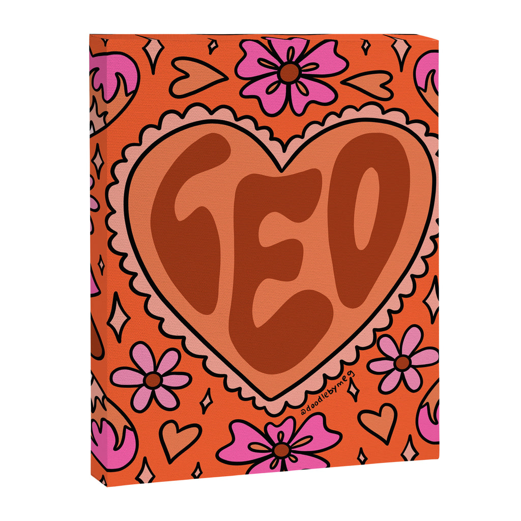 Leo Heart Canvas Print Gallery Image 8