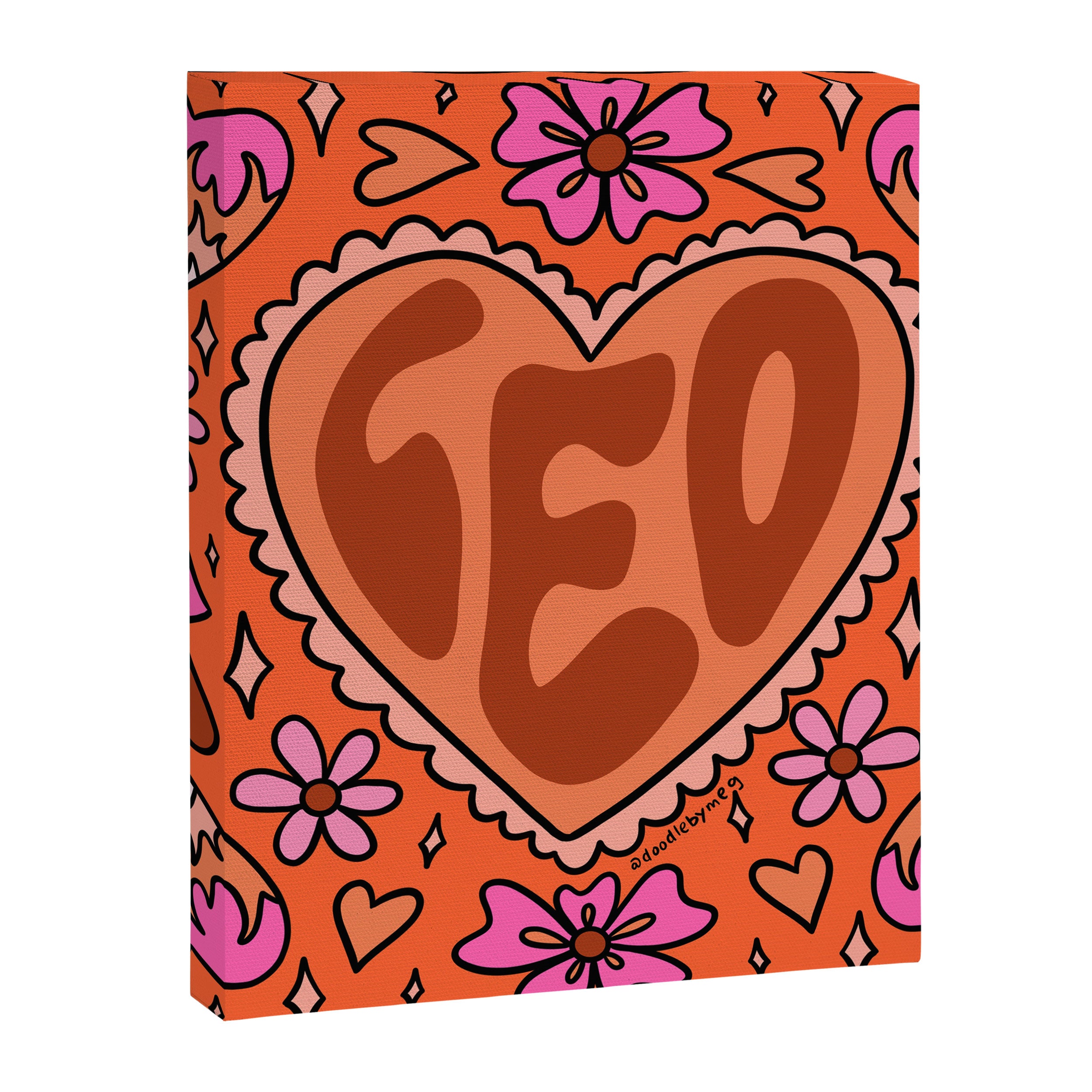 Leo Heart Canvas Print Gallery Image 8