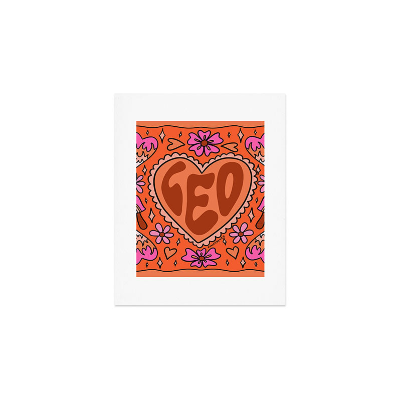 Leo Heart Art Print Gallery Image 1