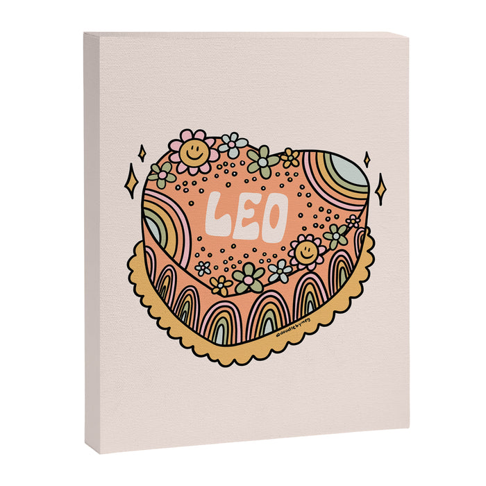 Leo Heart Cake Canvas Print Gallery Image 1