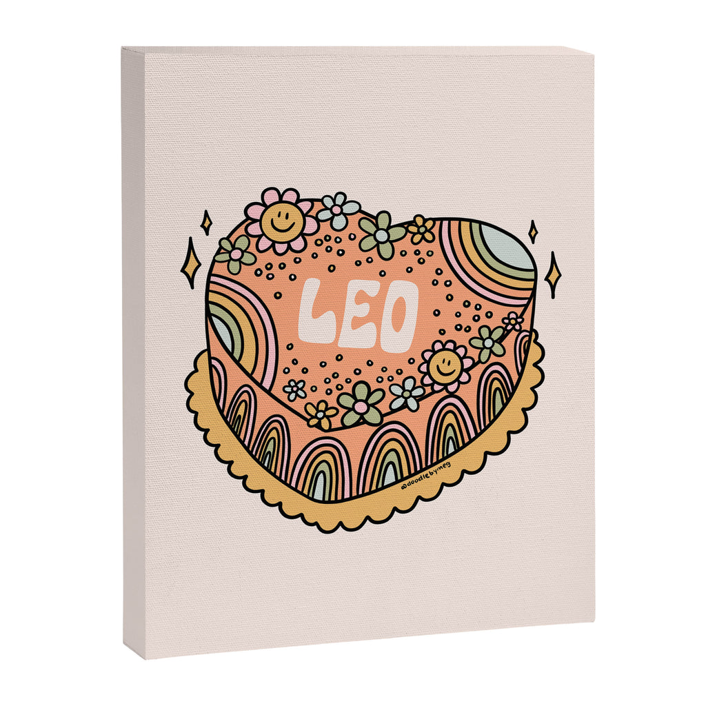 Leo Heart Cake Canvas Print Gallery Image 8