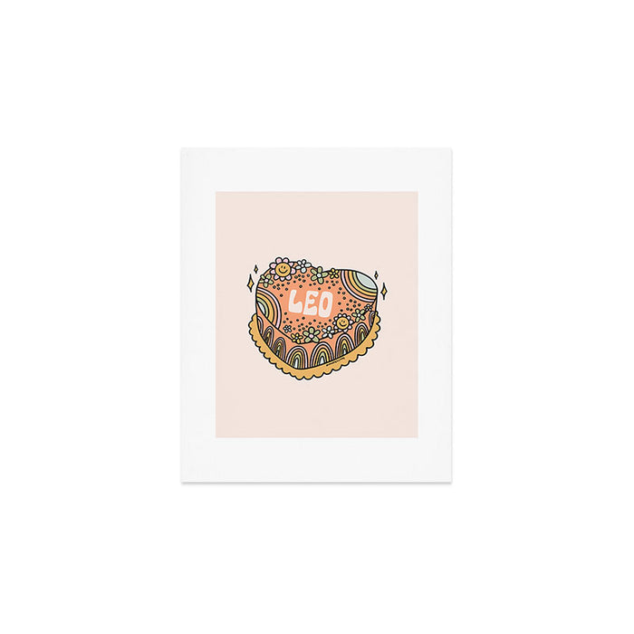 Leo Heart Cake Art Print Gallery Image 1