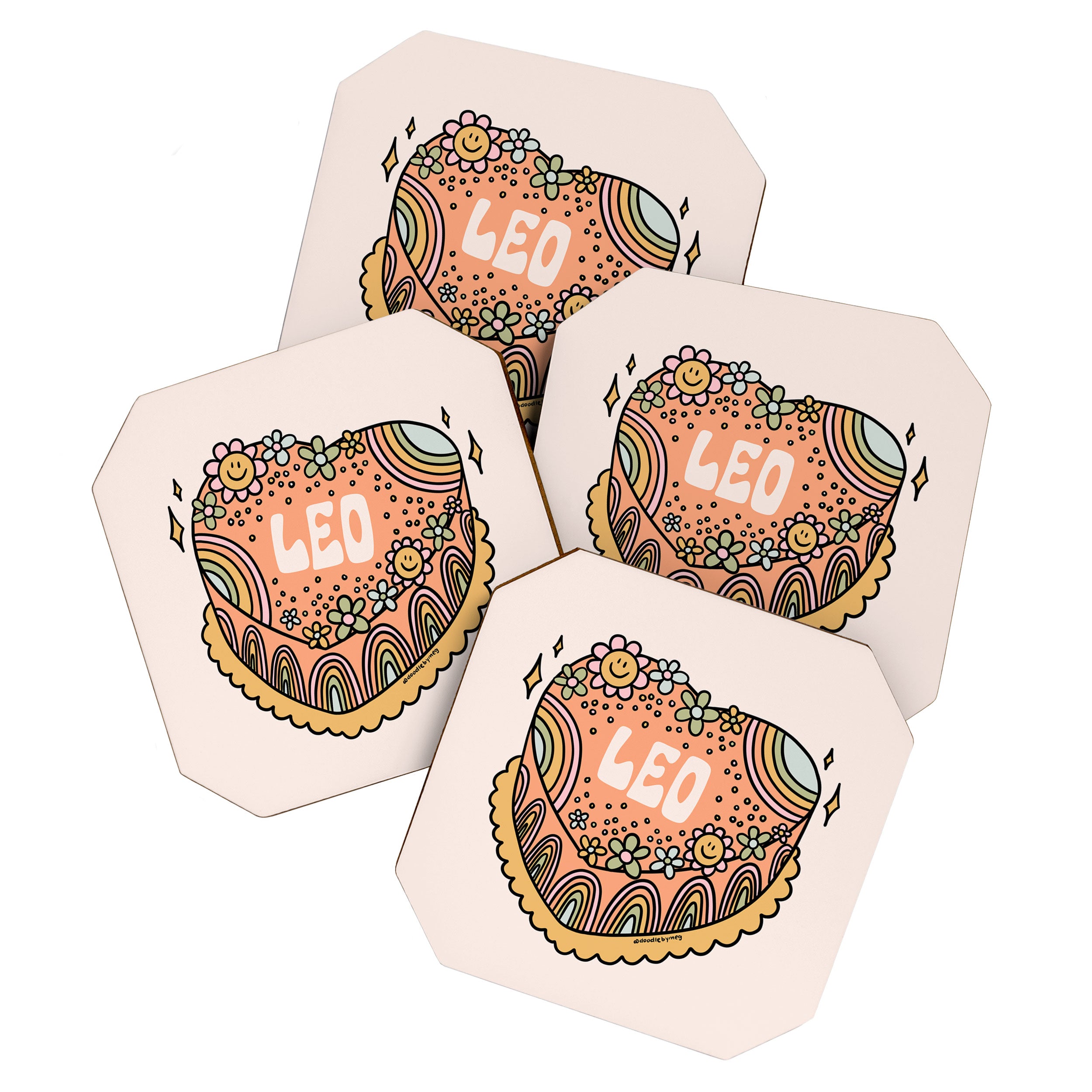 Leo Heart Cake Coaster Gallery Image 1