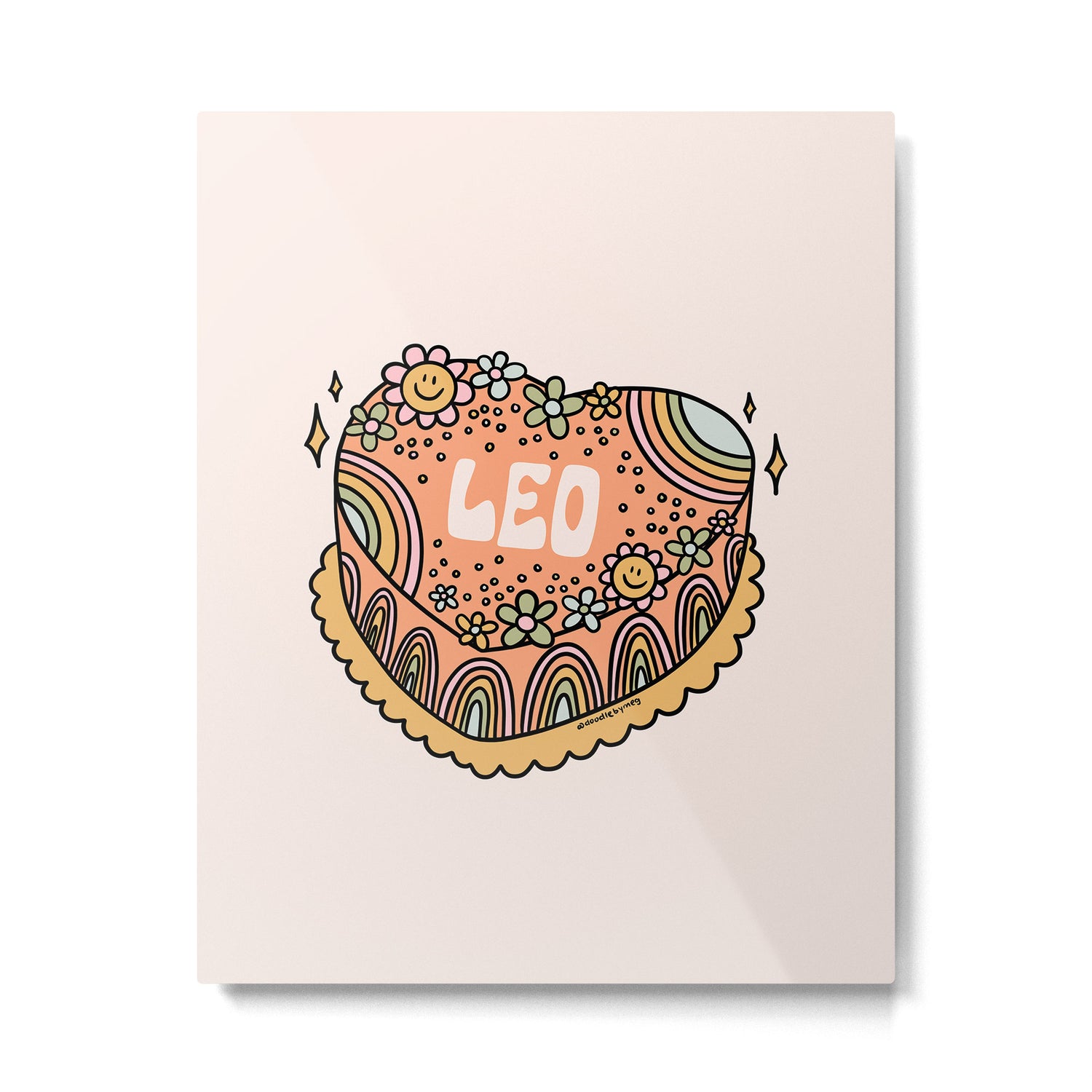 Leo Heart Cake Metal Print Gallery Image 6