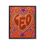 Leo Heart Framed Canvas Print Gallery Image 8
