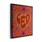 Leo Heart Framed Canvas Print Gallery Image 2