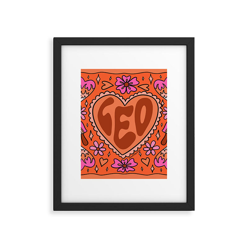 Leo Heart Framed Art Print Gallery Image 6