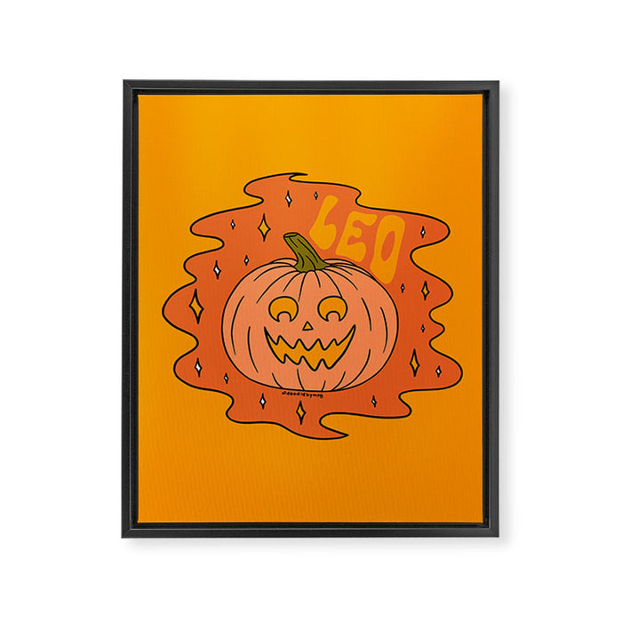 Leo Jack O Lantern Framed Canvas Print Gallery Image 1