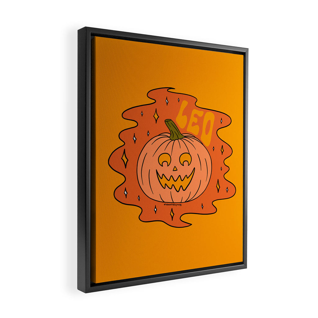 Leo Jack O Lantern Framed Canvas Print Gallery Image 2
