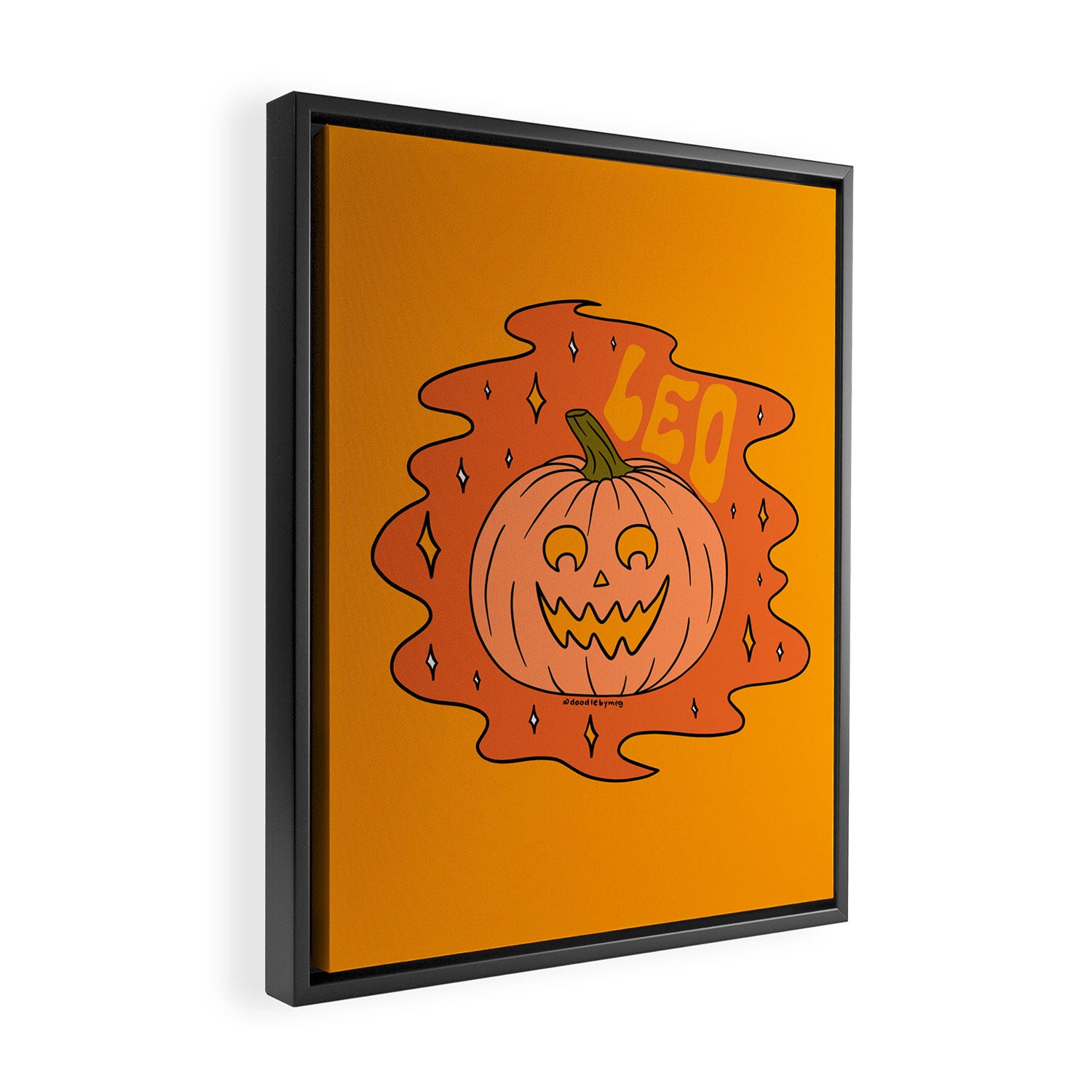 Leo Jack O Lantern Framed Canvas Print Gallery Image 2