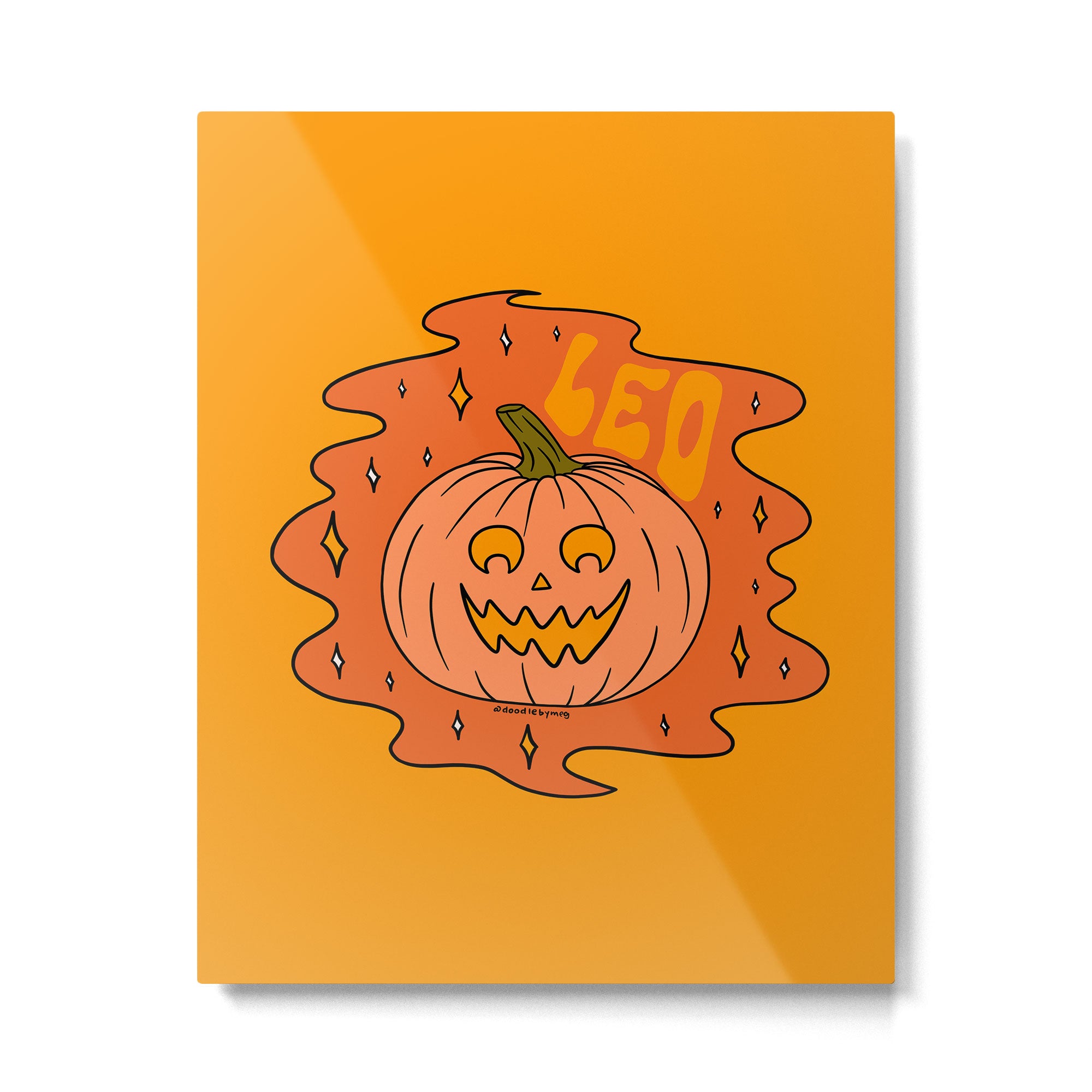 Leo Jack O Lantern Metal Print Gallery Image 6