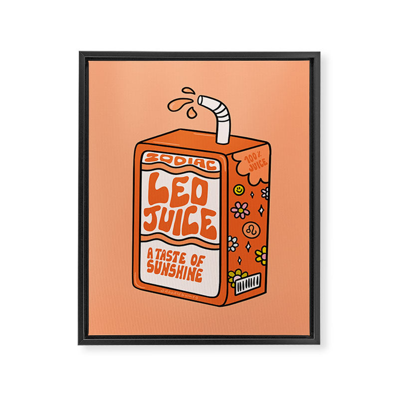 Leo Juice Box Framed Canvas Print Gallery Image 8