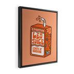 Leo Juice Box Framed Canvas Print Gallery Image 2