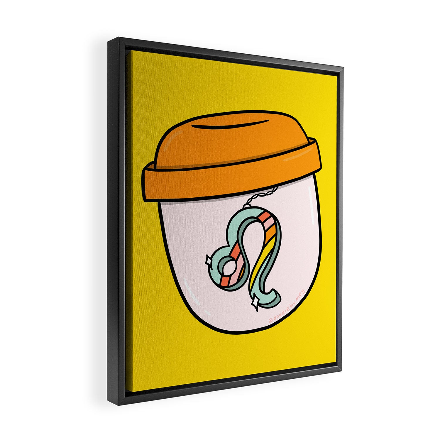 Leo Keychain Framed Canvas Print Gallery Image 2