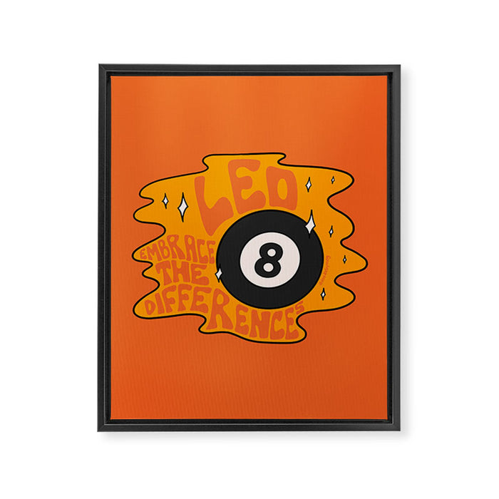 Leo Magic 8 Ball Framed Canvas Print Gallery Image 1