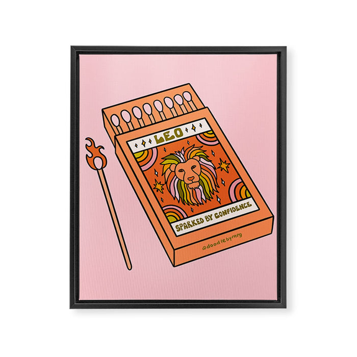 Leo Matchbox Framed Canvas Print Gallery Image 1