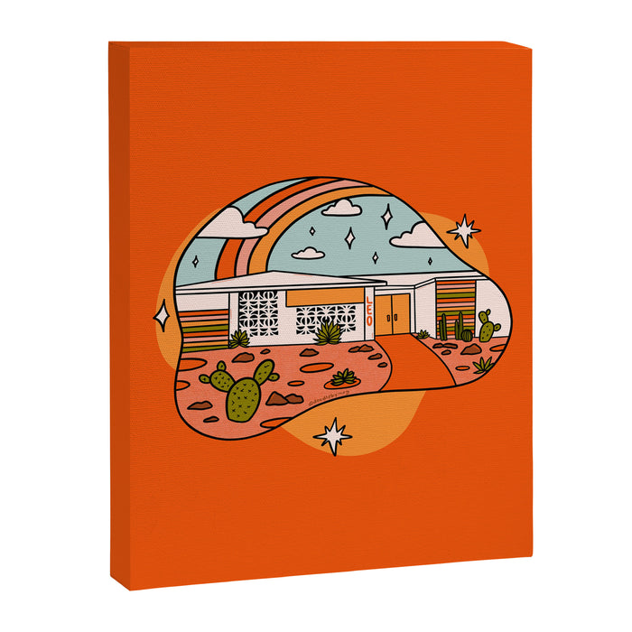 Leo Mid Century House Canvas Print Gallery Image 1