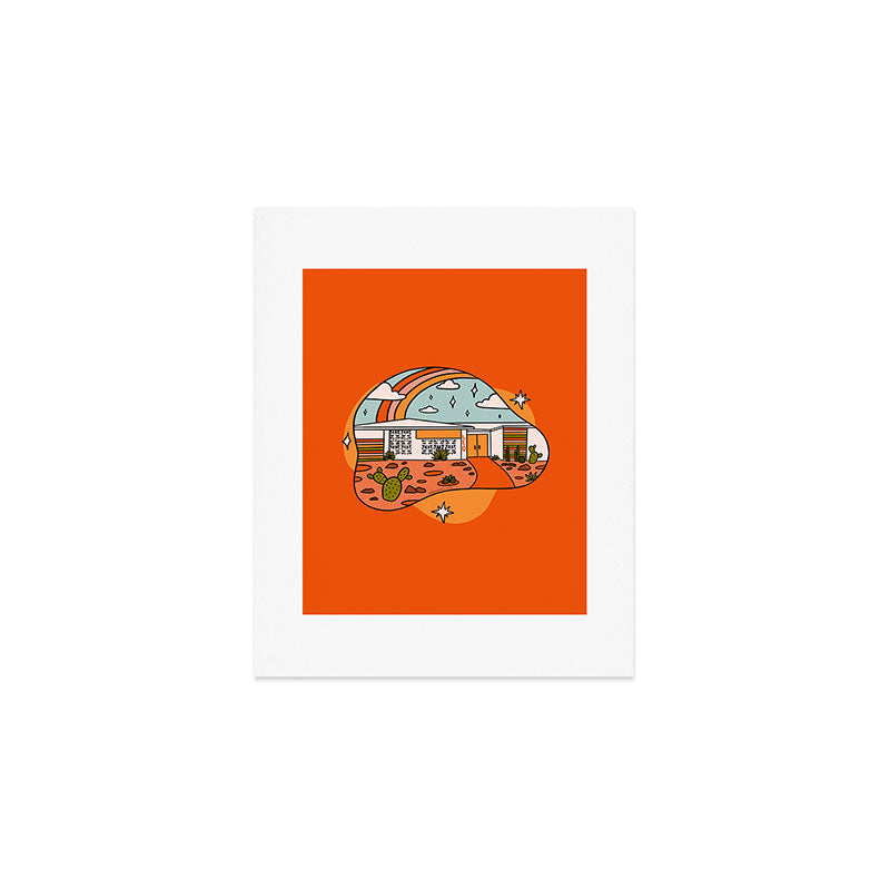 Leo Mid Century House Art Print Gallery Image 1