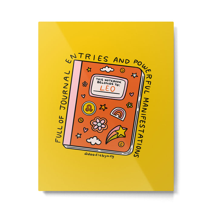 Leo Notebook Metal Print Gallery Image 1