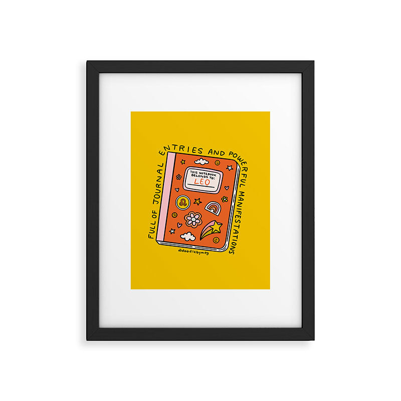 Leo Notebook Framed Art Print Gallery Image 6