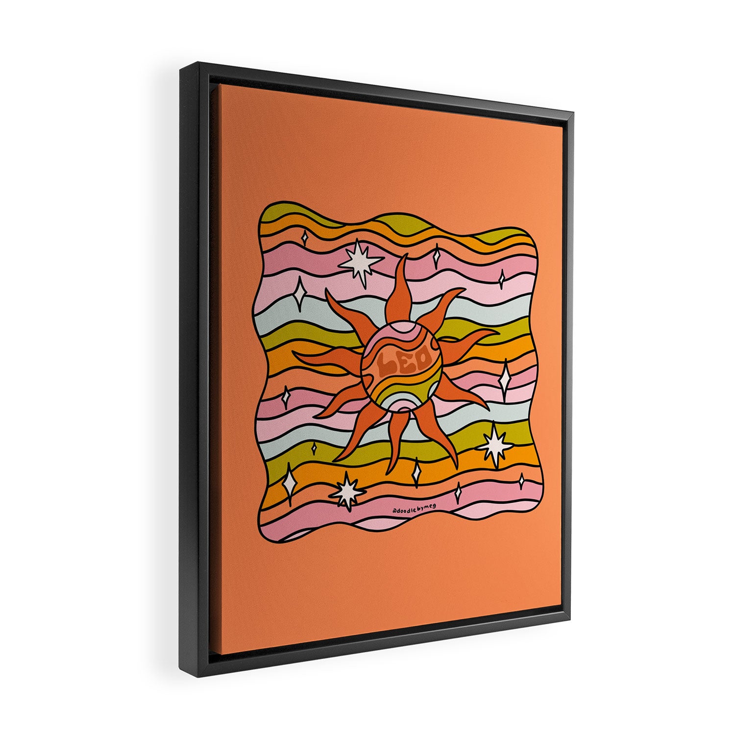 Leo Planet Framed Canvas Print Gallery Image 2