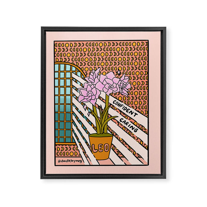 Leo Plant Framed Canvas Print Gallery Image 1