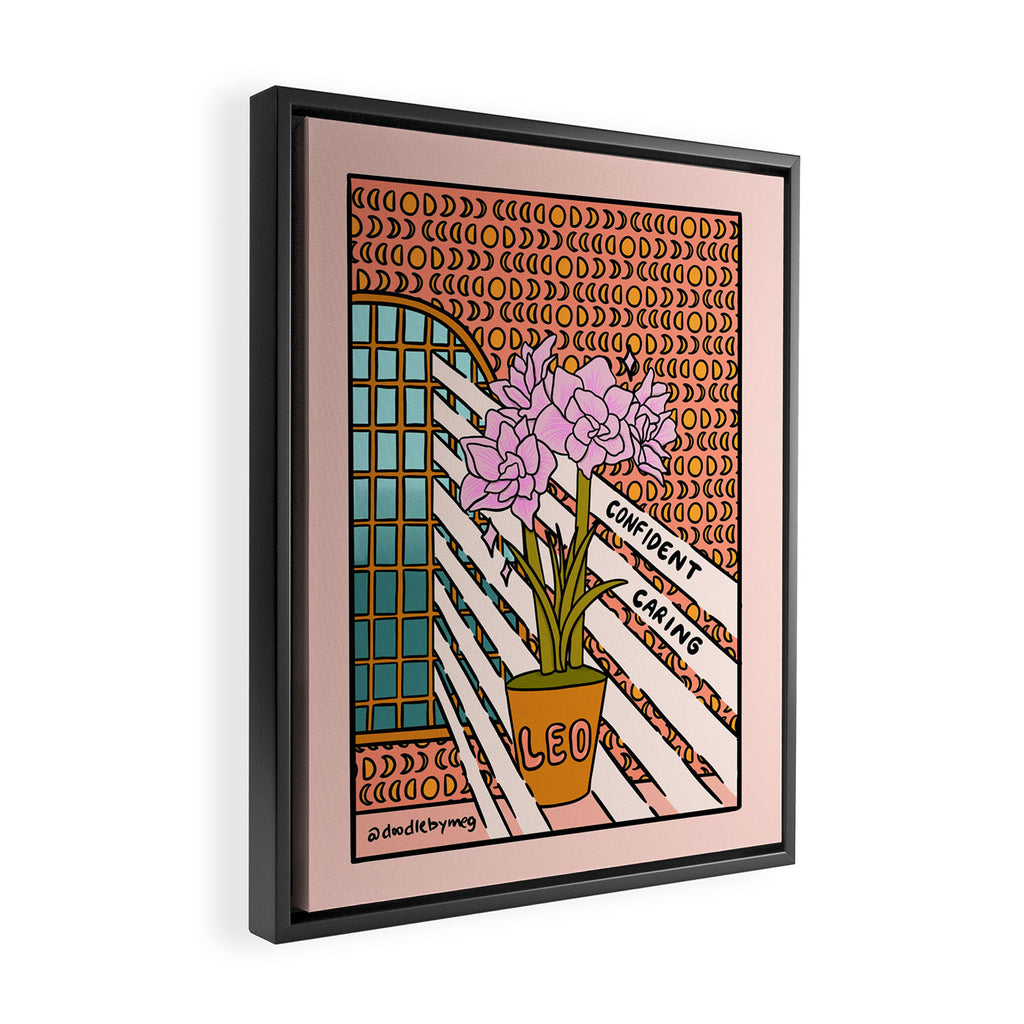 Leo Plant Framed Canvas Print Gallery Image 2