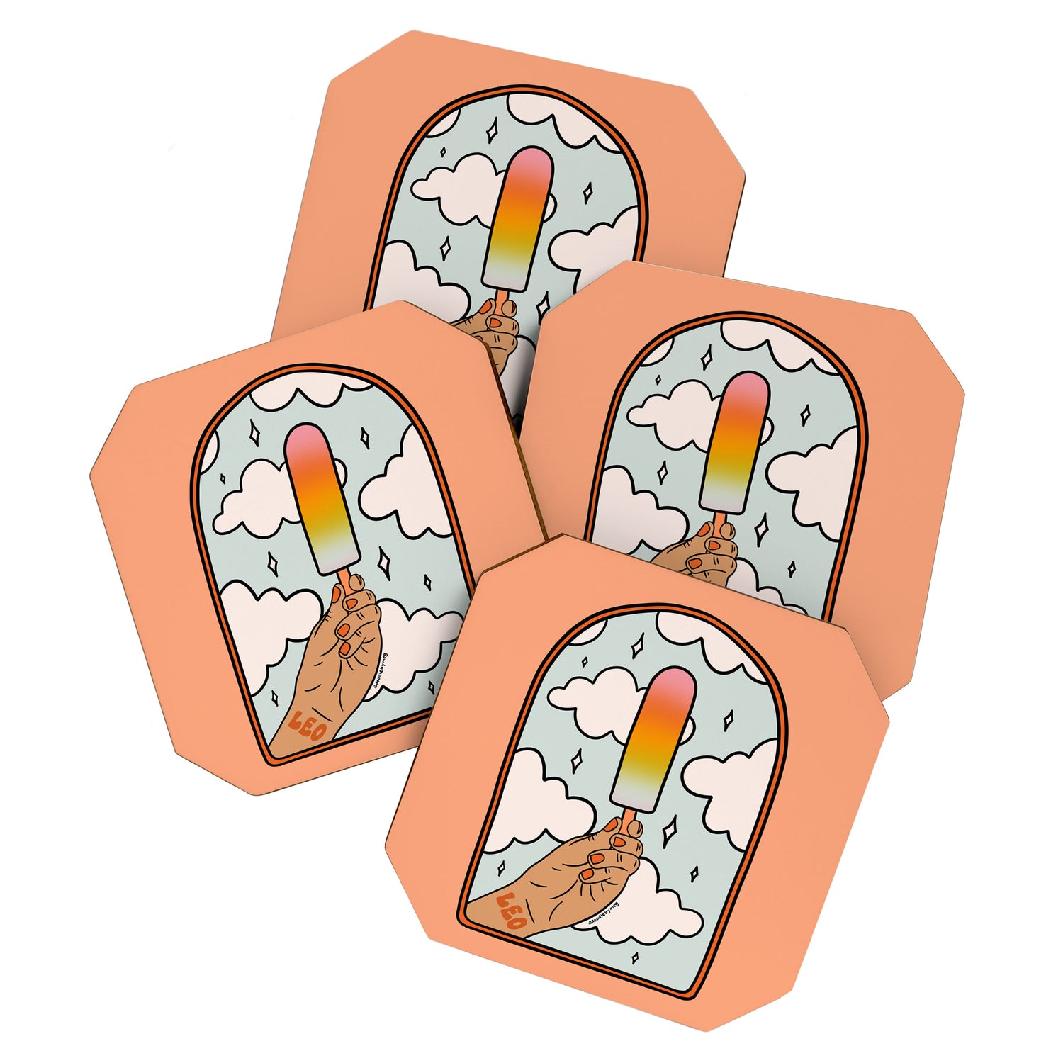 Leo Popsicle Coaster Gallery Image 1